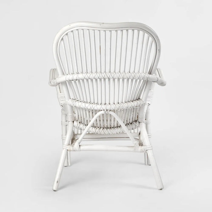 Seville White Rattan Armchair
