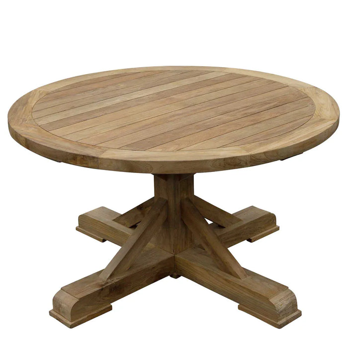 Xena Recycled Teak Timber Round Dining Table