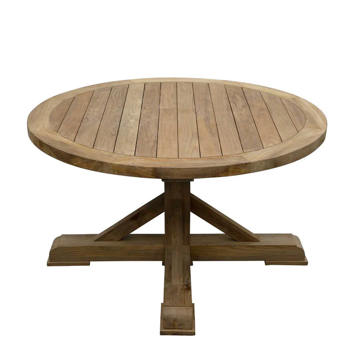 Xena Recycled Teak Timber Round Dining Table