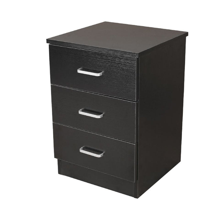 Hoxton 3 Drawer Bedside Black