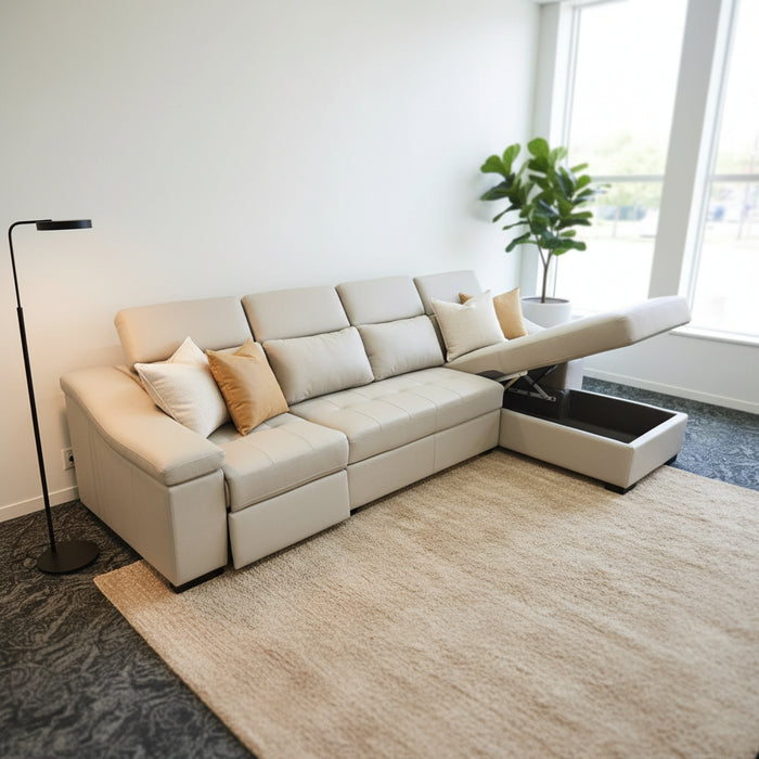 Alpha 4 Seater Sofa Bed with Chaise and Recliner