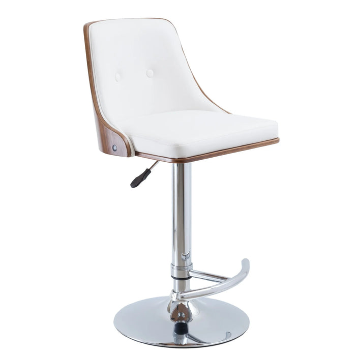 Florence Leather Bar stool - White