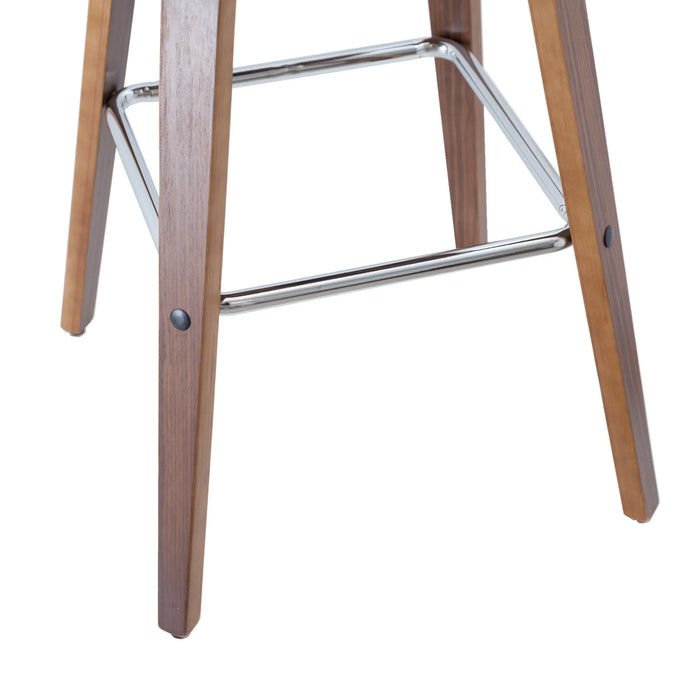 Lucara Timber Kitchen Bar Stool, Walnut and White