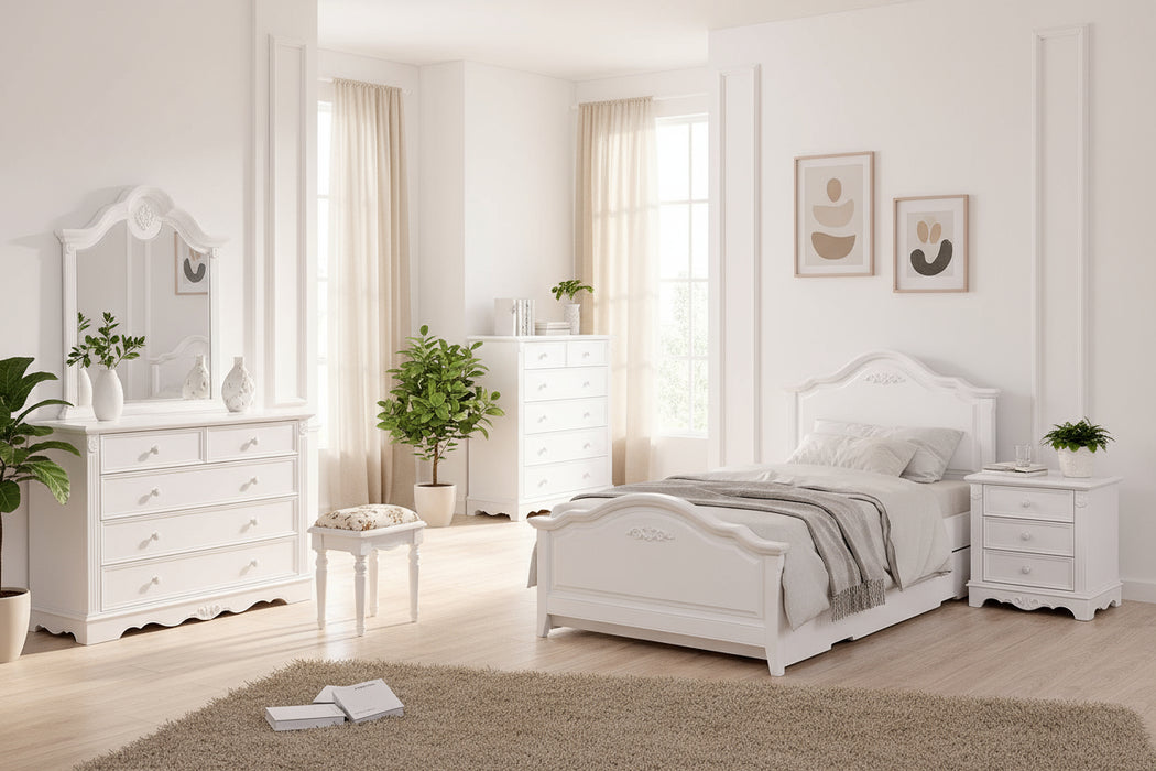 Isabella King Single Bed with Trundle