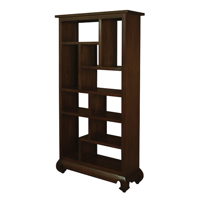 Monaro Solid Mahogany Timber 10 Cube Shelf, Mahogany