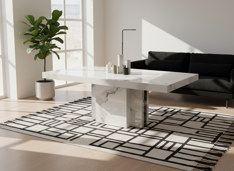 New Castle 1.25m Marble Coffee Table