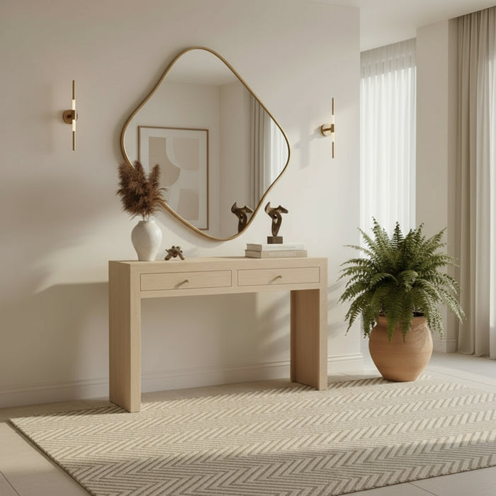 Morgan Tasmanian Oak 2 Drawer Console Table