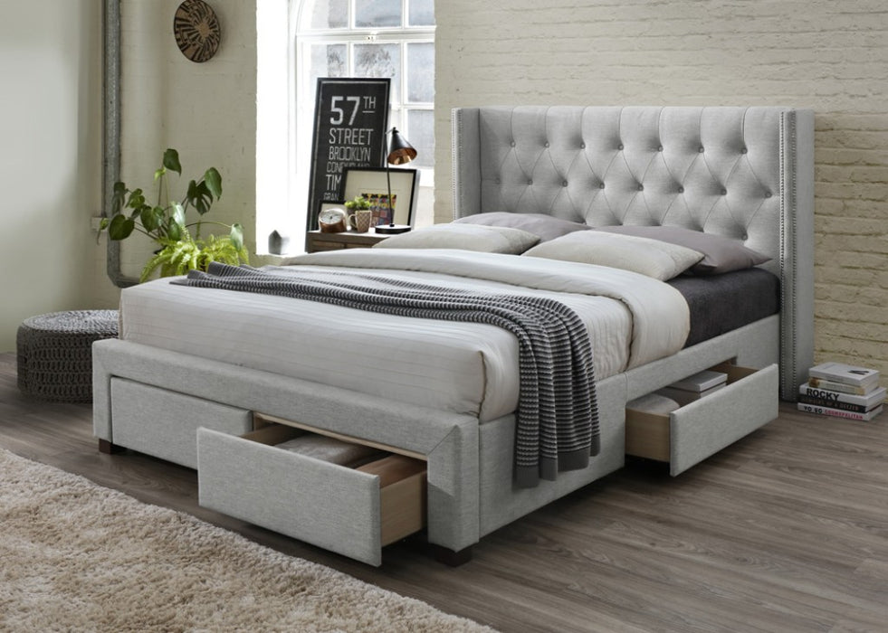 Calista King Bed with 4 Drawers