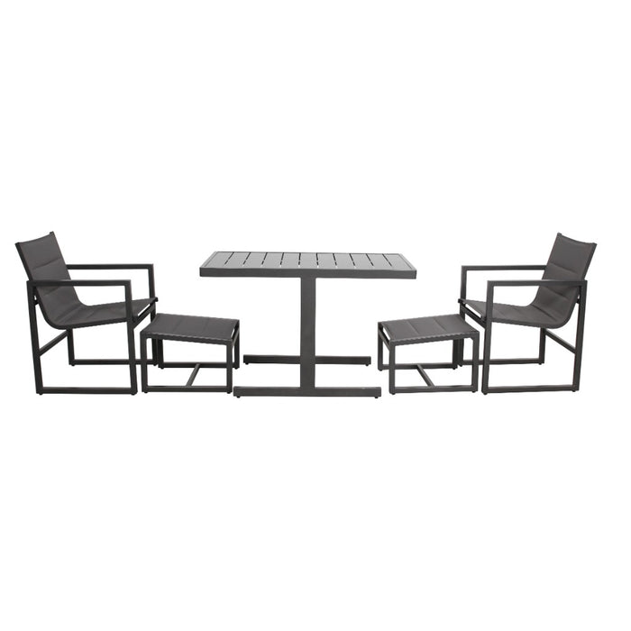 2 Seater Pluto Outdoor Set with Foot Stools