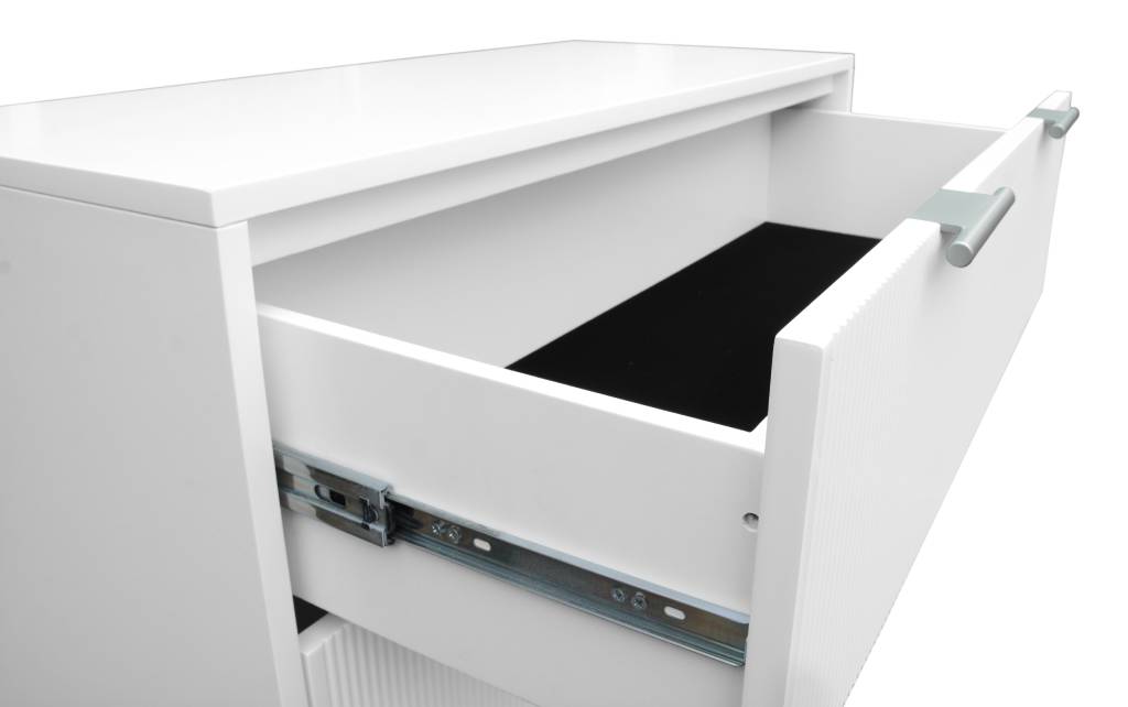4 Drawer Arlington White Tallboy