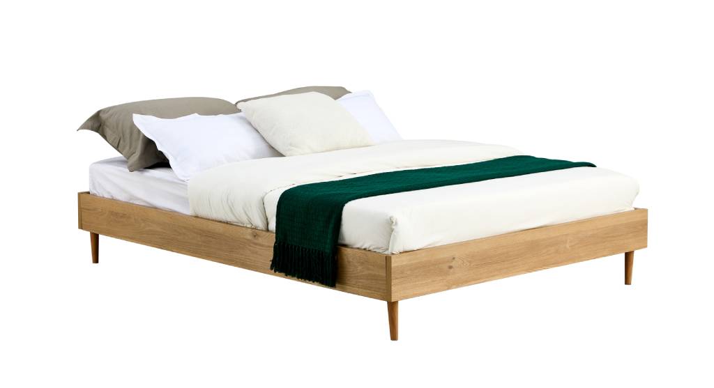 Petra Queen Bed Base - Oak