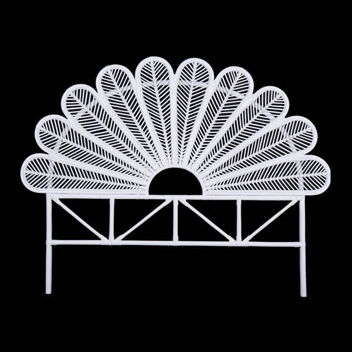 Sunflower Rattan Queen Headboard - White