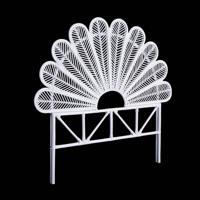 Sunflower Rattan King Single Headboard - White