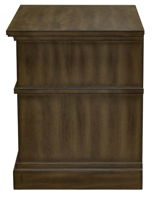 Wallace 2 Drawer Timber Bedside - Wood Smoke