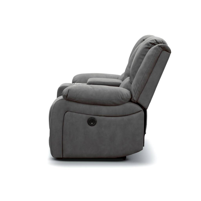 Captain Power Recliner Sofa Set, Grey