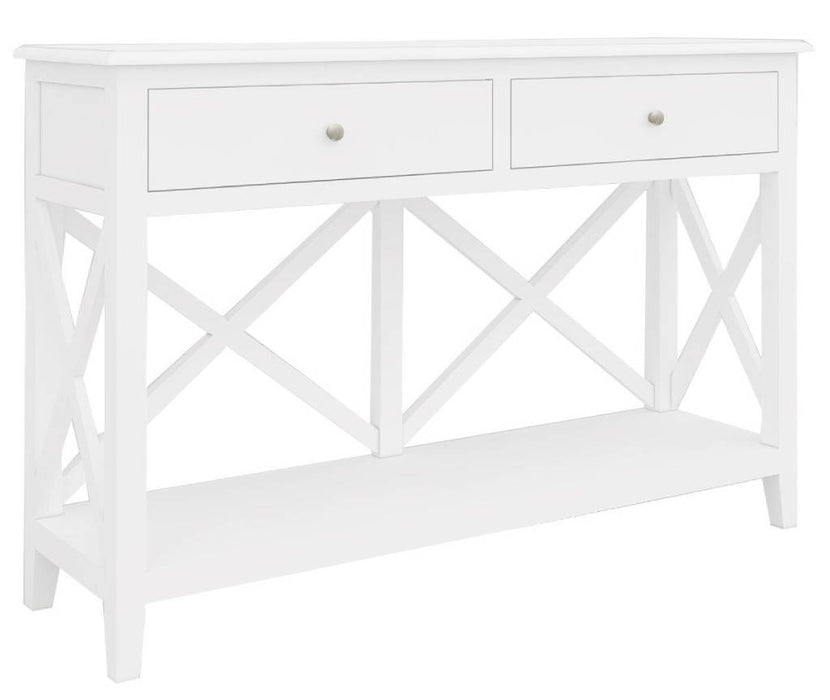 Hampton 1.2m Console Entryway Table - White