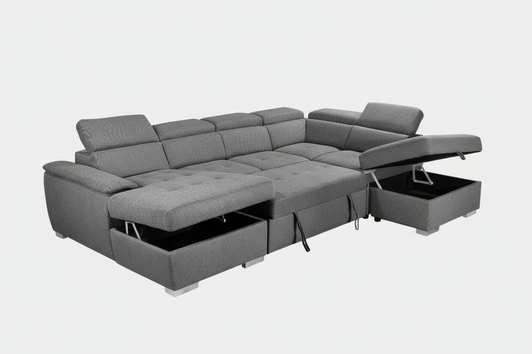Jason 5 Seater Fabric Sofa Bed