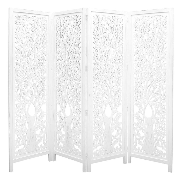 White Viron 4 Panel Divider