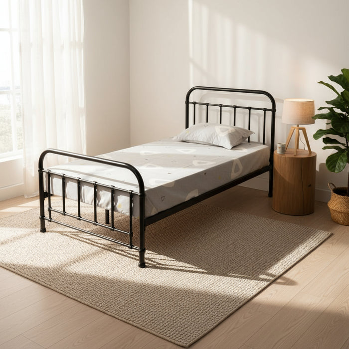 Black Akira Metal Bed Frame
