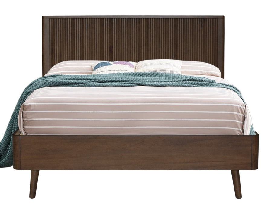 Cots Solid Timber Queen Bed Frame - Walnut