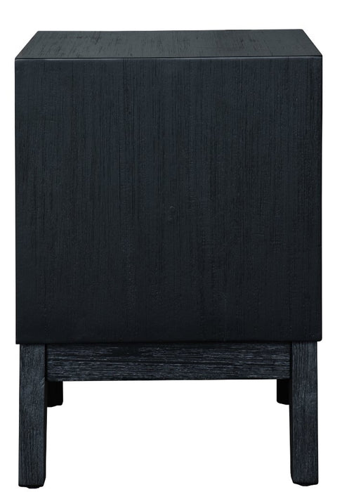 Elana 2 Drawer Side Table Black