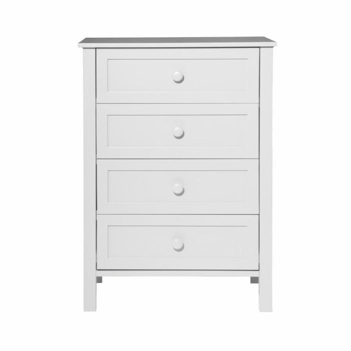 Jesse 4 Drawer Tallboy, White