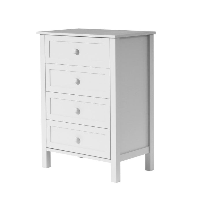 Jesse 4 Drawer Tallboy, White