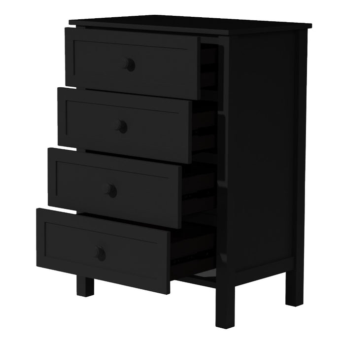 Jesse 4 Drawer Timber Tallboy