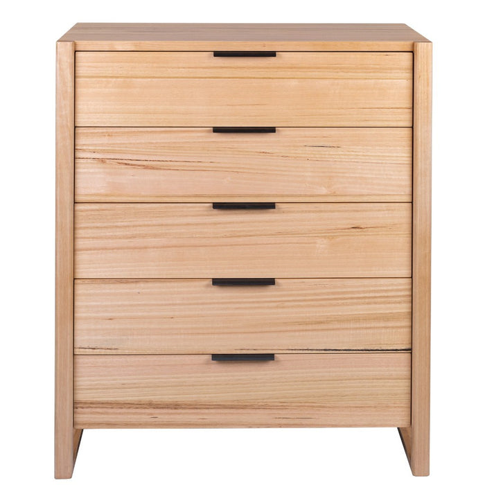 Perisher 90cm 5 Drawer Tallboy - Messmate Wood