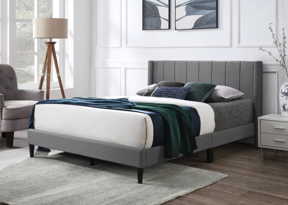 Samson Upholstered Queen Bed Frame, Charcoal