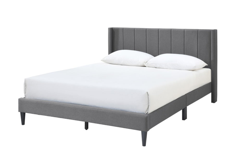 Samson Upholstered Queen Bed Frame, Charcoal