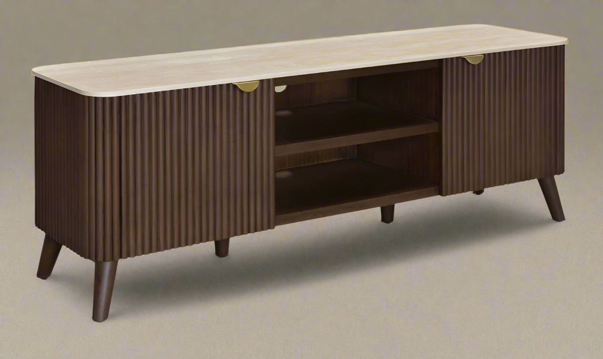Cots 1.60m Entertainment Unit - Walnut