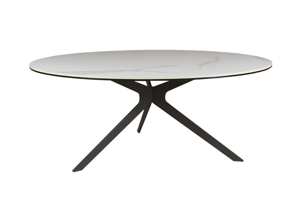 Flip Round Coffee Table, White