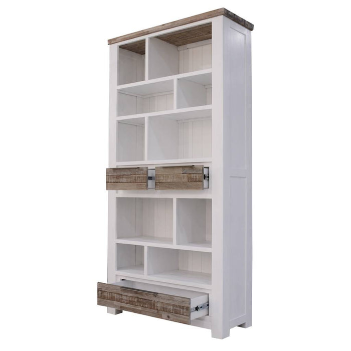 White Homestead Bookcase with Drawers