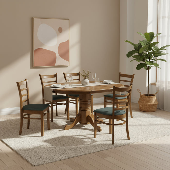 Makawi 150cm Extendable Table with 6 Chairs