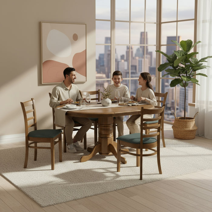 Makawi 150cm Extendable Table with 6 Chairs