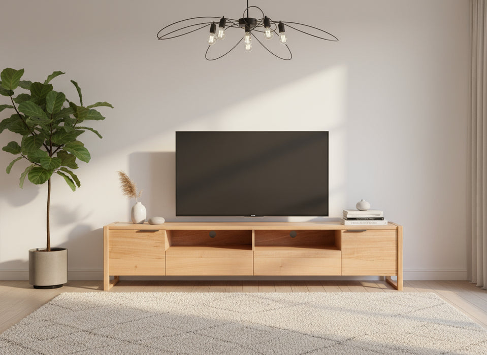 Perisher 2.4m Entertainment Unit - Messmate Wood