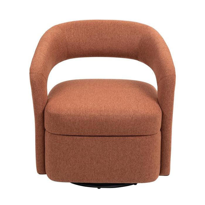 Raeley Swivel Arm Chair - Rust
