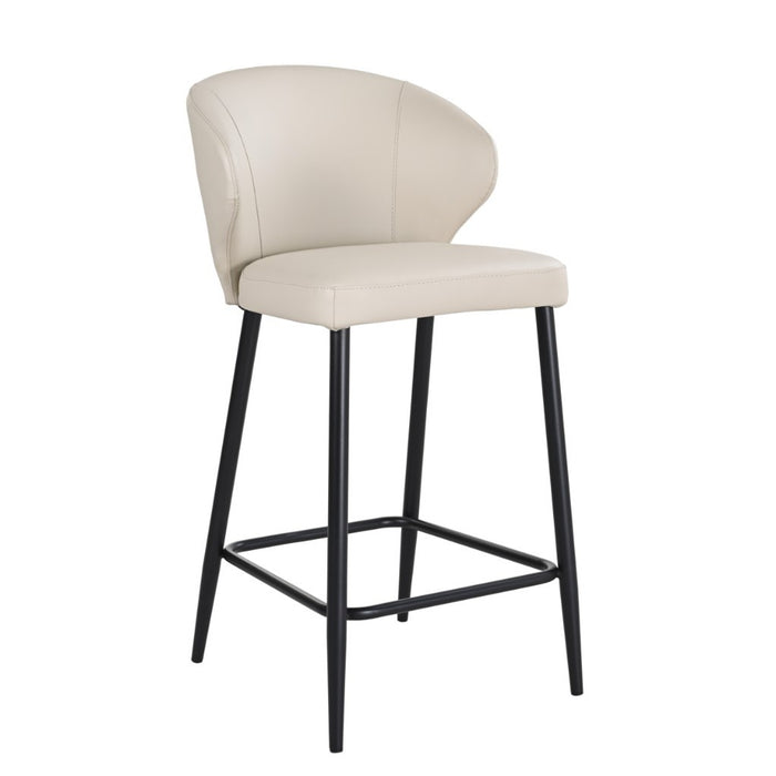 Black Madila PU Leather Bar Chair