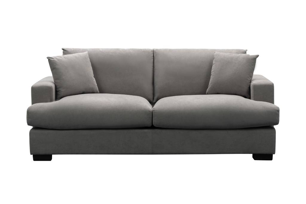 Hasting 2.5 Seater Upholstered Sofa - Light Grey