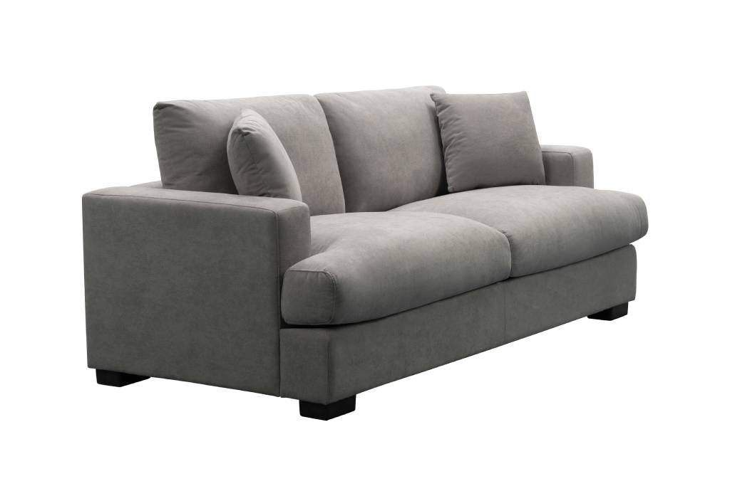 Hasting 2.5 Seater Upholstered Sofa - Light Grey