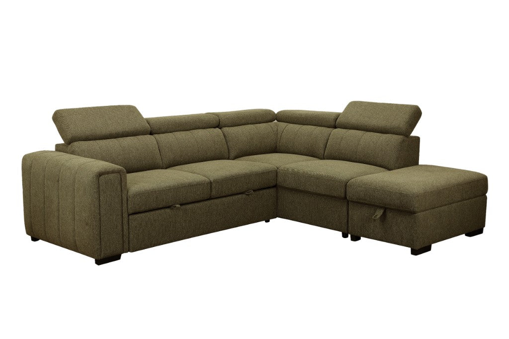Linden 5 Seater Fabric Corner Sofa Bed with Chaise