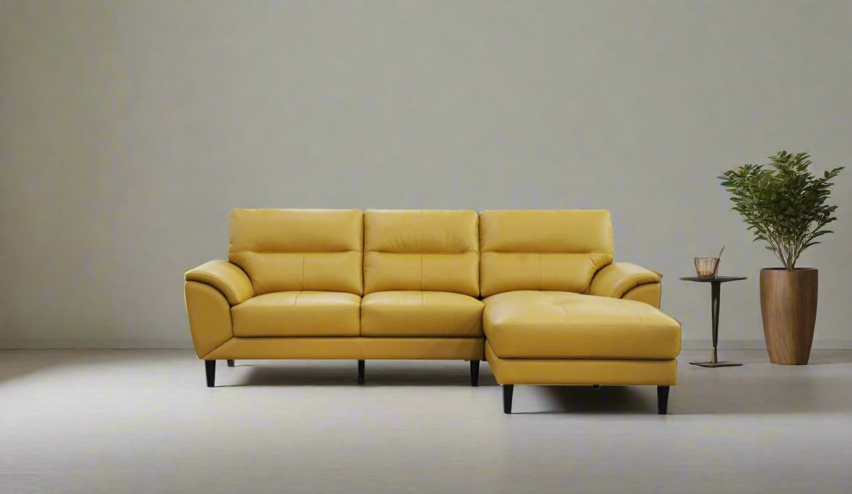 Viola 3 Seater Leather Sofa with Chaise