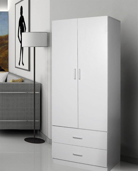 Redmond 2 Drawer Robe, White