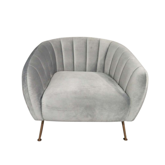 Chiswick Velvet Chair, Grey