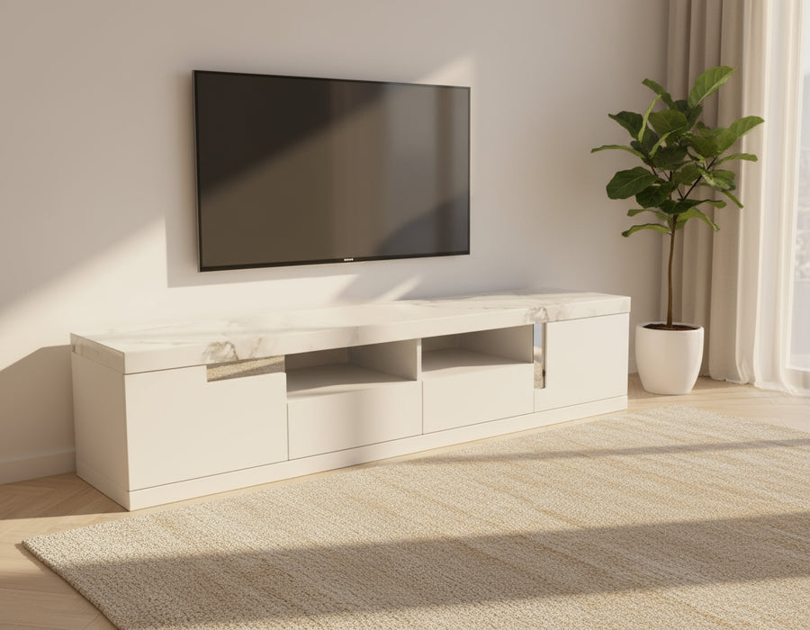 Carmela 2.0m Entertainment Unit - White