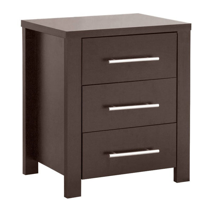 Cue 3-Drawer Bedside Walnut