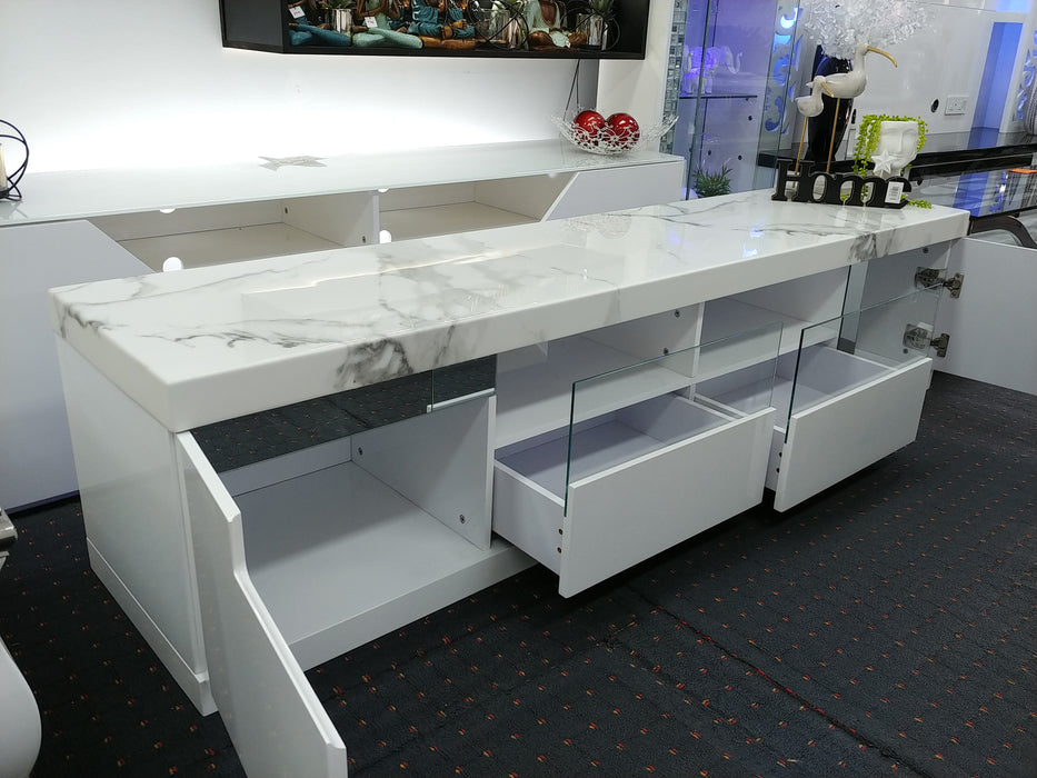 Carmela 2.0m Entertainment Unit - White