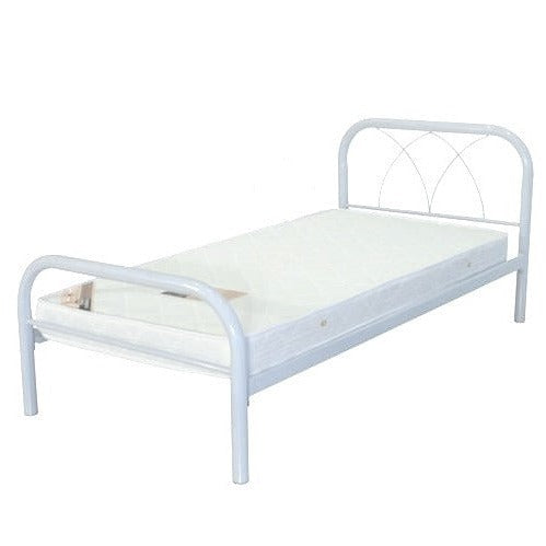 White Mabelle Metal Bed Frame
