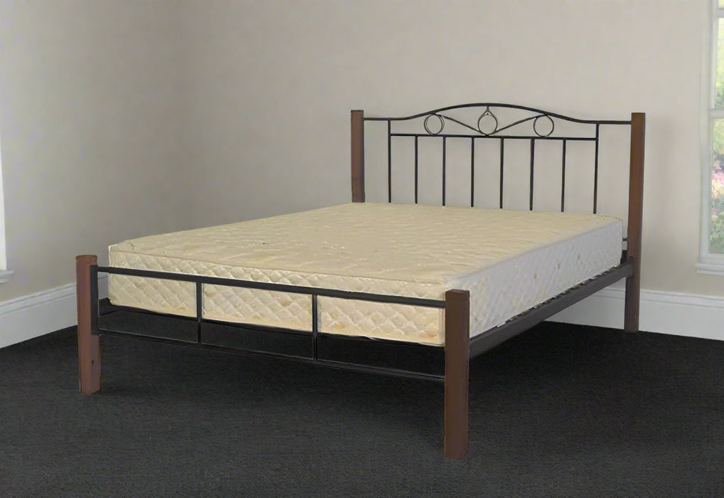 Dark Oak Sweet Dream Metal Bed Frame